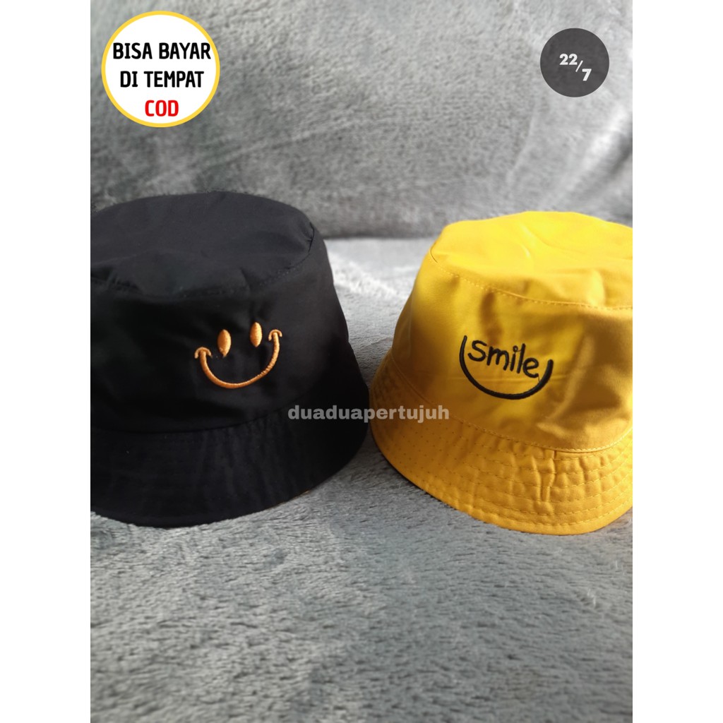 TOPI KOREA BOLAK BALIK TOPI KOREA SMILE TOPI RING KOREA TOPI BUCKET KOREA