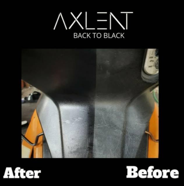 AXLENT BACK TO BLACK Penghitam Plastik Body Motor 100 ml