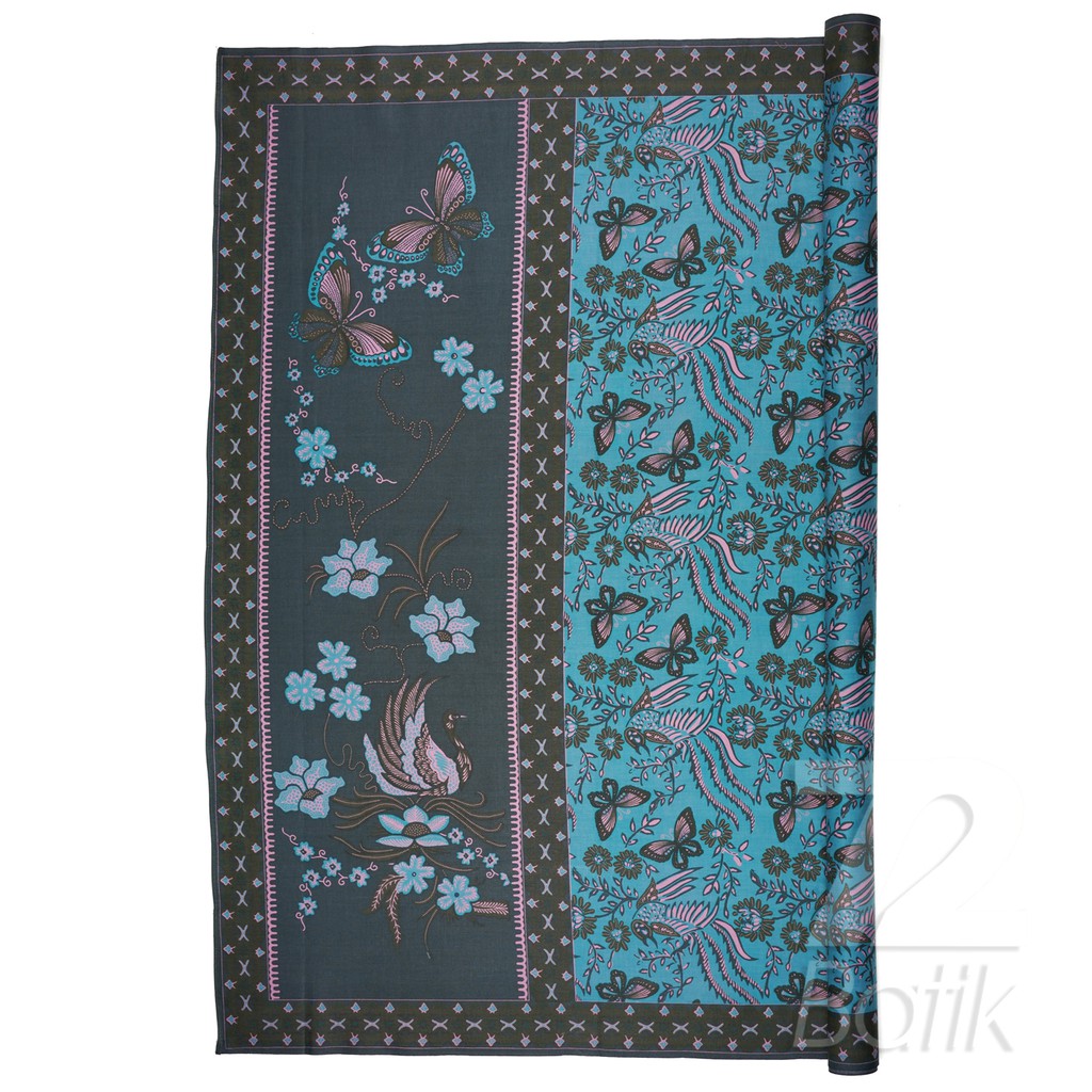 KAIN BATIK PREMIUM Bahan Katun Motif Kupu Kupu Two Tone Pagi Sore Biru Tosca Toska 729130 Cap 72 Jarik Jarit Samping Kebat Panjang Batik Katun Modern Premium Bahan Seragam Batik Pernikahan Kantor Keluarga Murah Kamen Jadi Batik Bali Lembaran