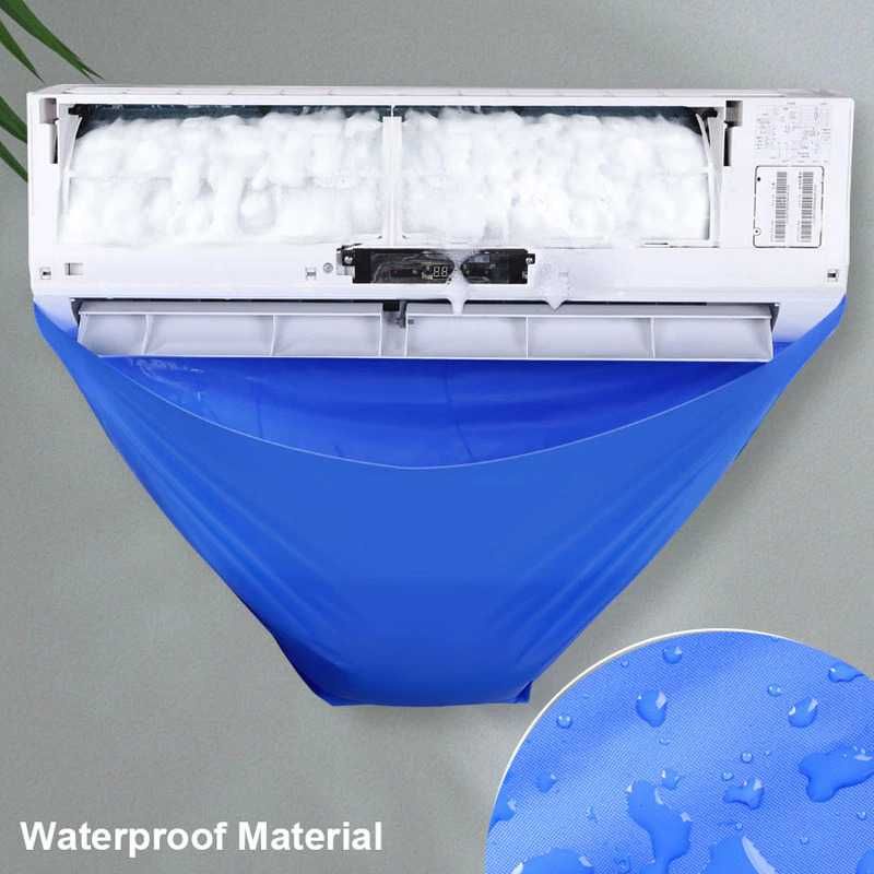 Plastik AC Cover Untuk Cuci Air Conditioner Cleaning Cover AC Waterproof