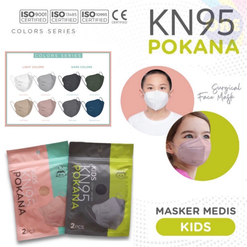 Pokana Kids KN95 6PLY Surgical Mask Isi 2 pcs