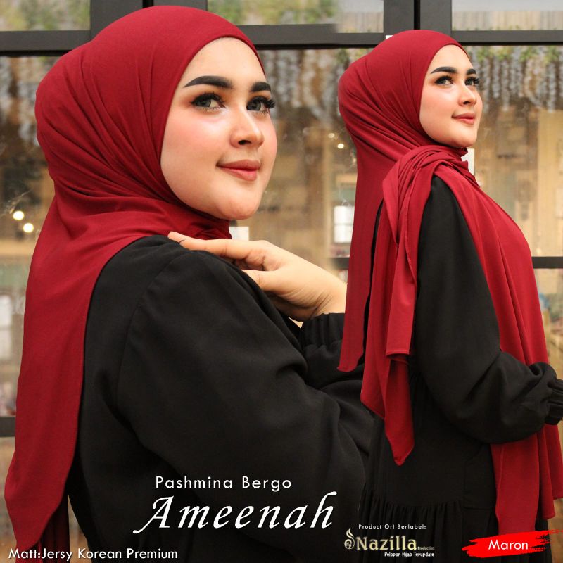 Jilbab Pashmina Bergo Instan Ameenah Ori Nazilla