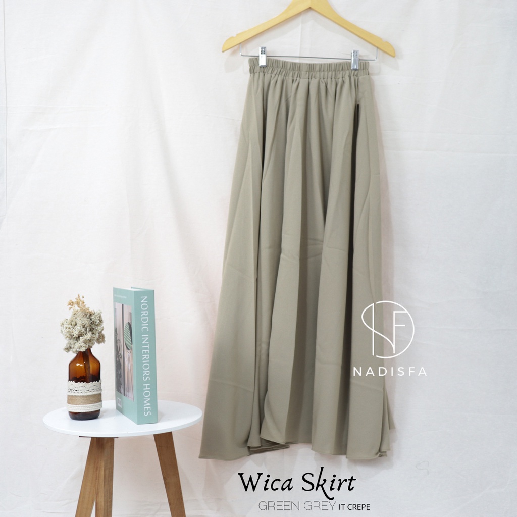 WICA SKIRT ROK PANJANG PAYUNG WOLLYCREPE BISA BIG SIZE