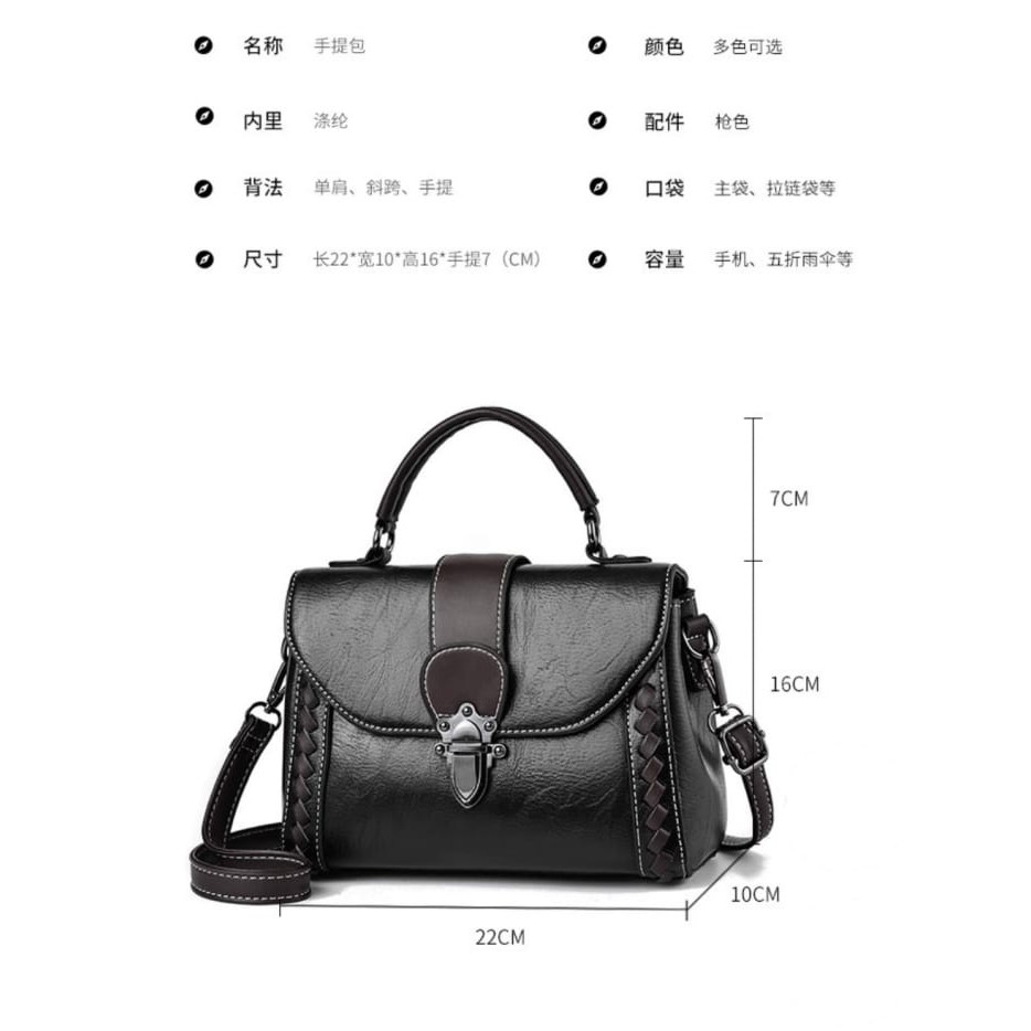 BQ 3481 GT 1724 RISCE TAS SELEMPANG IMPORT WANITA CEWEK PEREMPUAN JAKARTA BATAM 22 x 10 x 16