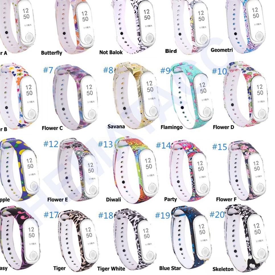 Ready Stok Camouflage Strap Xiaomi Mi Band 6 5 4 3 & Tali Jam Motif Smart Bracellet M6 M5 M4 M3 OASE