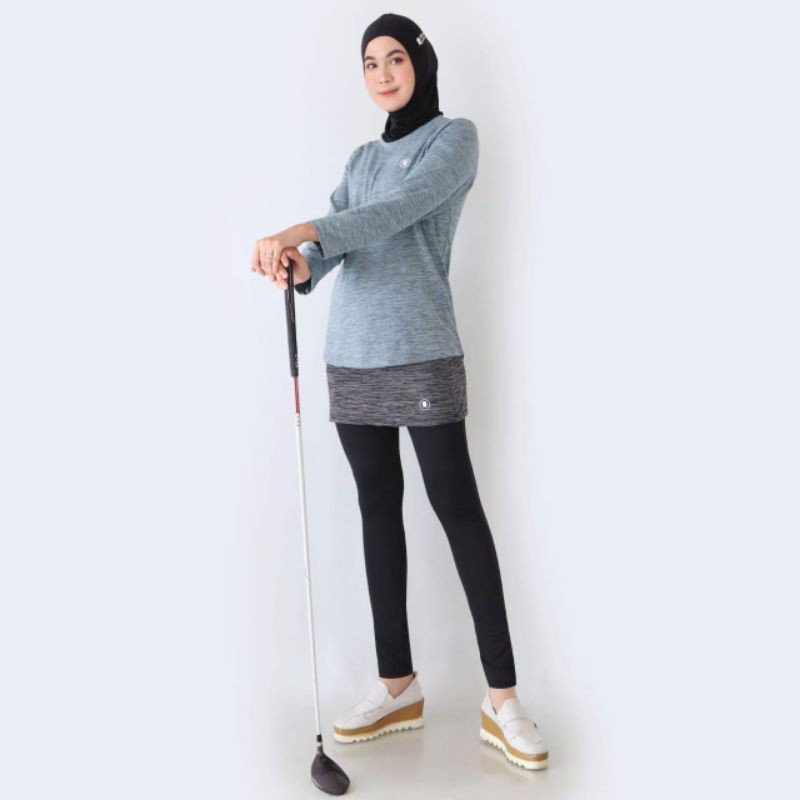 HITJAB Baju Olahraga Tangan Panjang Ladies Gym Running Bersepeda Jumbo 9-0220 / 9-0221-3