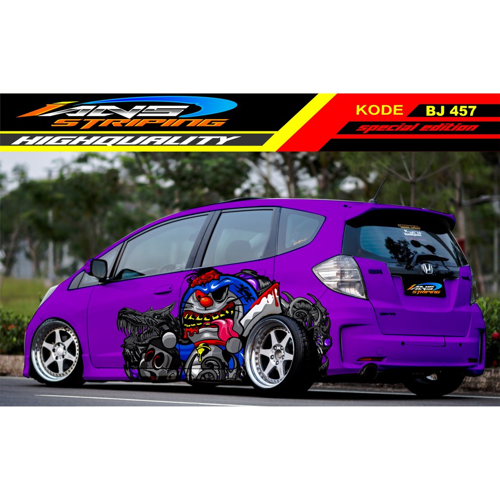 DECAL STICKER MOBIL JAZZ, SIGRA, SWIFT, YARIS, BRIO / VARIASI STICKER MOBIL / DECAL MOBIL / STIKER