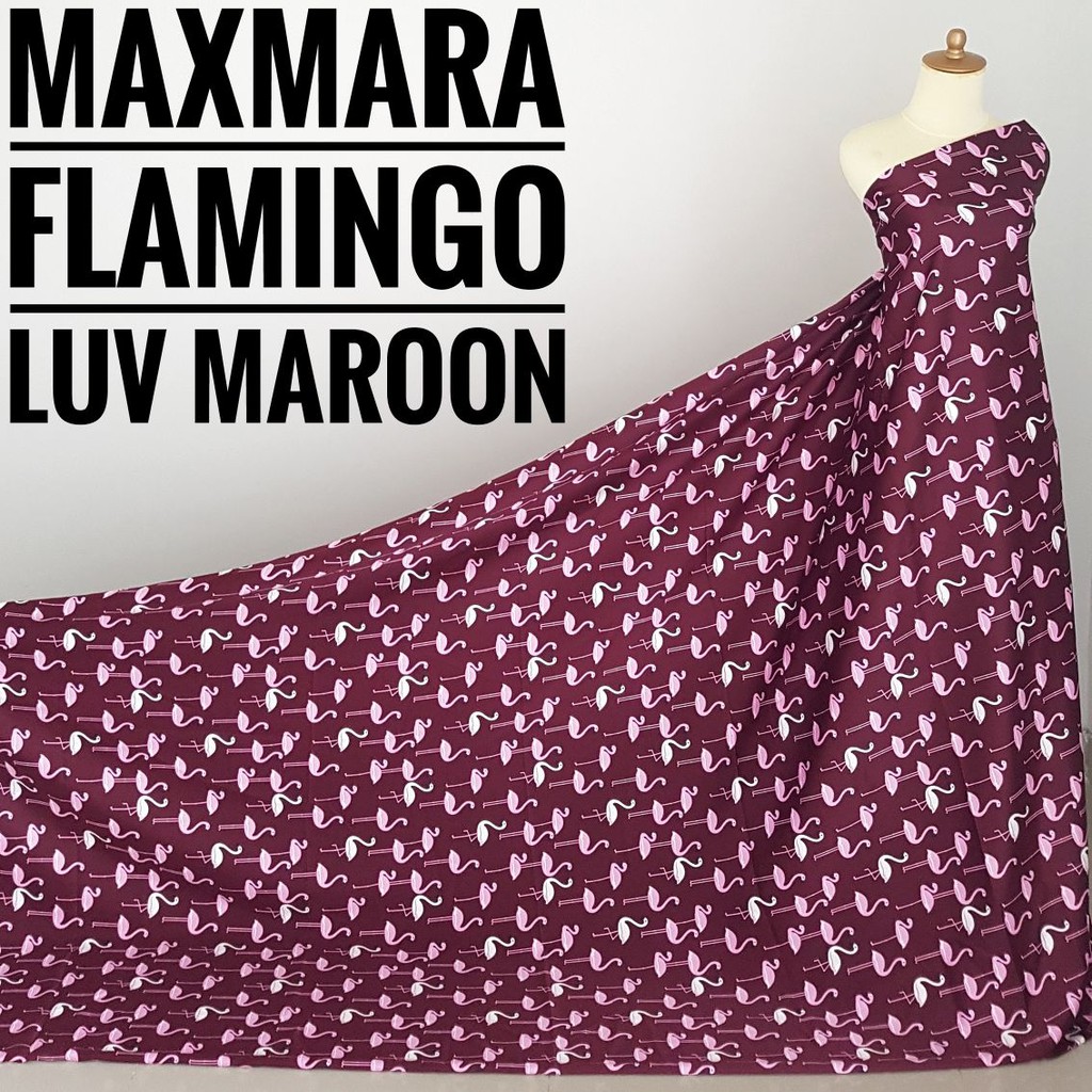 LAST STOCK Kain Meteran Maxmara Flamingo Luv Maroon (0.5M)