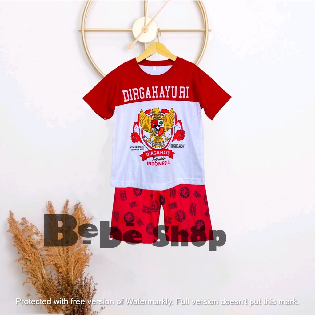 Baju Anak ulang tahun indonesia 17 agustus usia 1 sampai 10 tahun size S M L XL