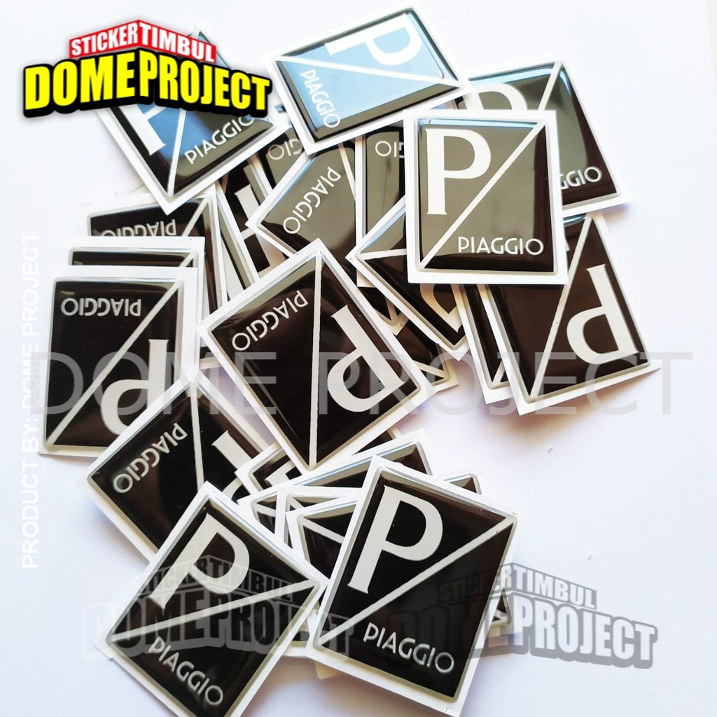 STIKER EMBLEM DASI MOTOR VESPA LOGO PIAGGIO HITAM PRIMAVERA GTS 150 SPRINT LX S OUTDOOR