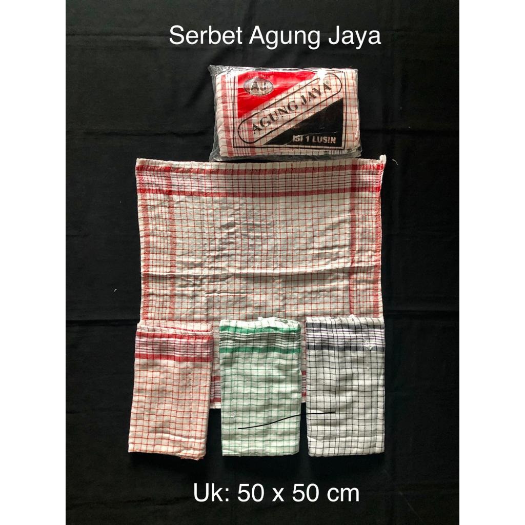 Serbet Agung Jaya Kotak-Kotak Murah / Serbet / Serbet Murah / Serbet Lusinan