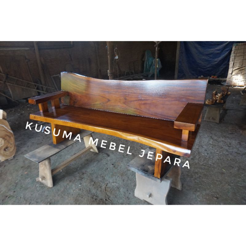 Kursi Bangku Santai Kayu Trembesi (Panjang 2 Meter, Lebar 45cm)