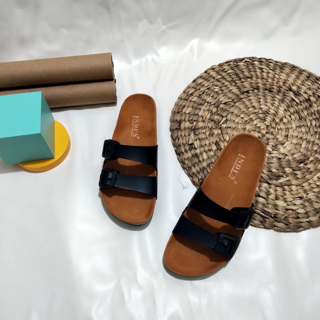 Sandal Flat Wanita Birken - Sendal Santai Wanita Terbaru Kasual Kekinian NESANH - KIRANA