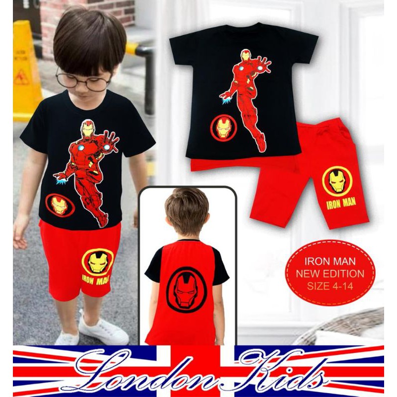 Setelan Anak London Kids Motif Avengers Bersayap 2~7 tahun