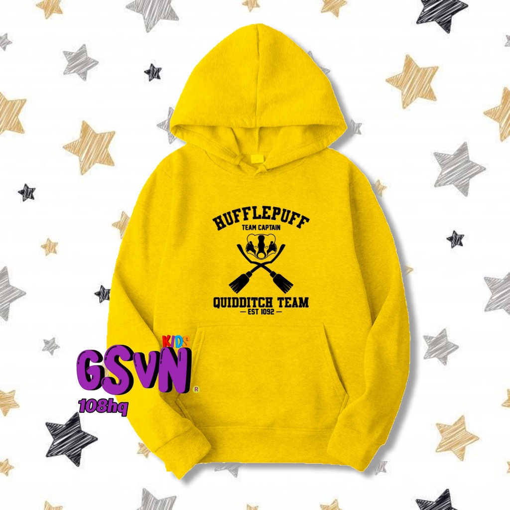 Jaket Anak - Hoodie Sweater Hufflepuff Quidditch Team Captain Logo Harry Potter Terbaru Kaos Baju Ts