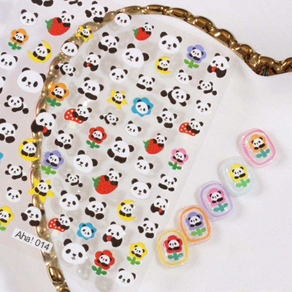 Needway Kartun Stiker Kuku Wanita Gadis Bintang Kelinci Beruang Panda DIY Nail Decals