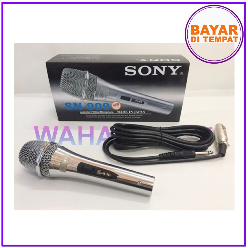 Sony SN-909 Mic  Mikrofon Besi Mic Kabel Kwalitas TOP