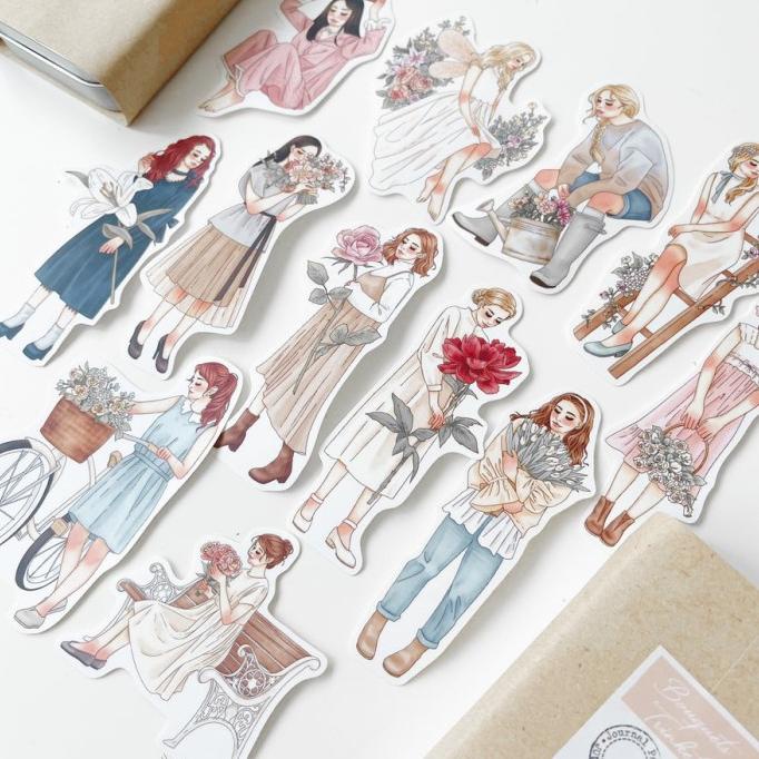 

(BISA COD) Journal Pages x Windry Ramadhina Bouquets Trinkets Stickers on Tin TERMURAH Kode 790