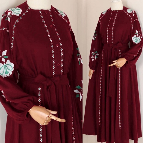 Gamis Dress Wanita Remaja Model Korean Terbaru Dress Pesta Kondangan Otd Remaja Kekinian Batwing Maw