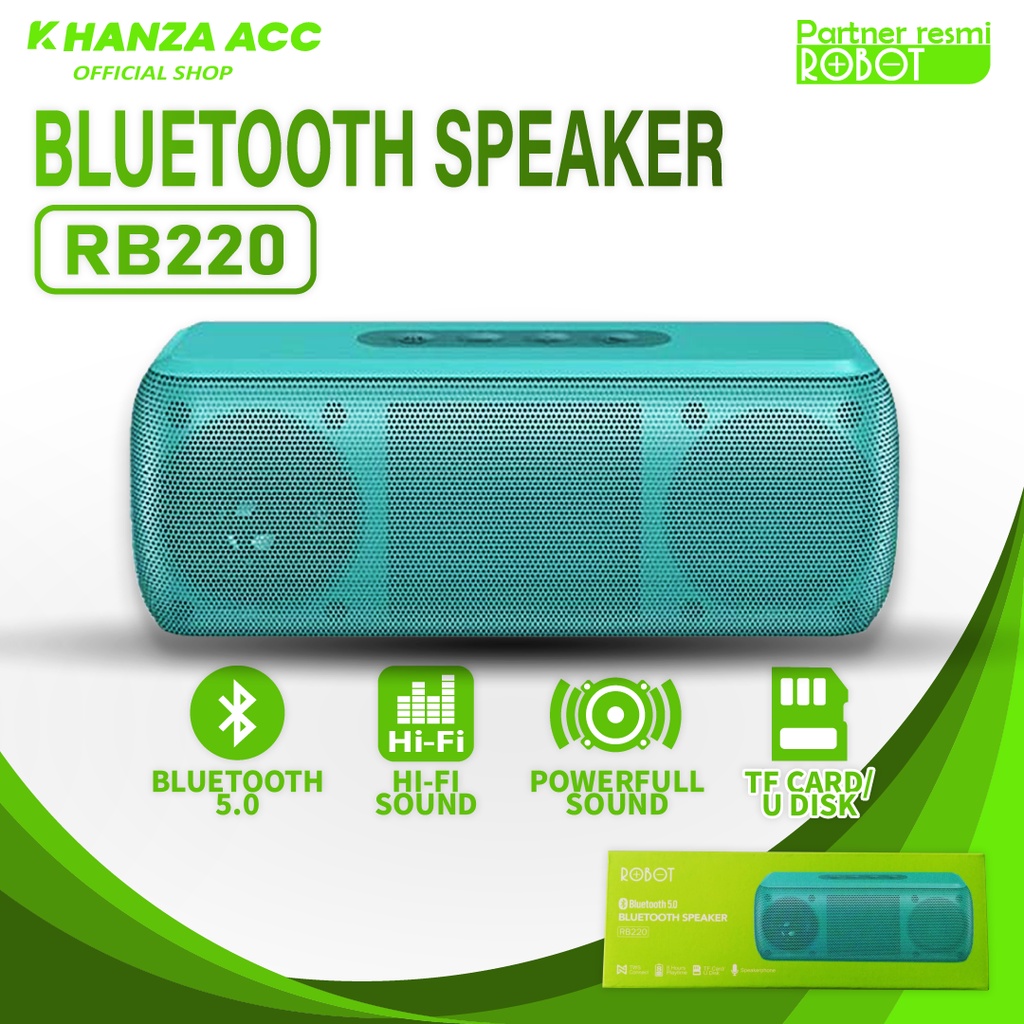 KHANZAACC ROBOT RB220 Speaker Bluetooth 5.0 Powerfull Hi-Fi Sound Quality Portable