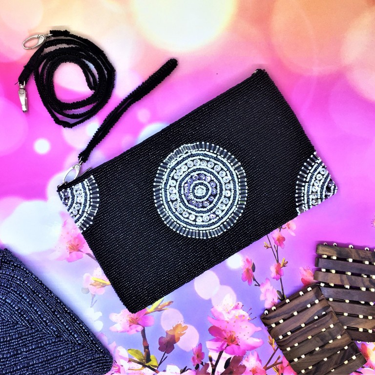 Tas Manik Monte Handmade Khas Bali JUMBO Size (25 x 15 cm: Tali Double)