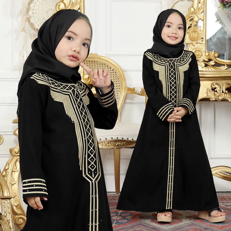 BEST SELLER MUZA ABAYA ANAK ABAYA HITAM TURKEY