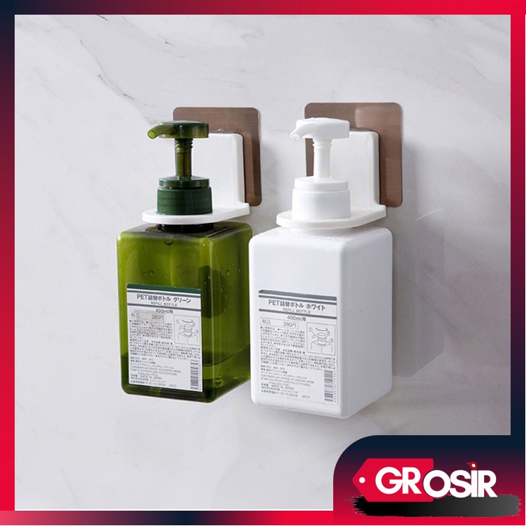 Grosir - H861 Hook Gantung Botol Sabun / Holder Hook Shampoo Tempel Dinding / Gantungan Botol Sabun