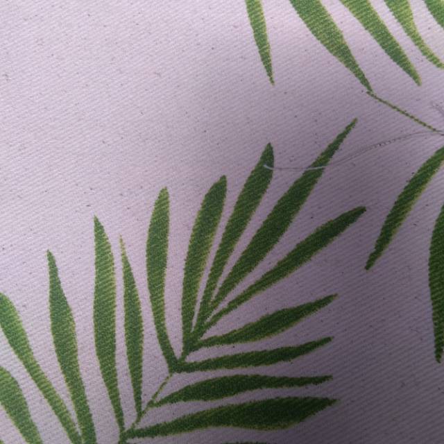Kain kanvas Twill motif daun kelapa / palm