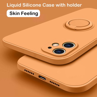 Original Silicone Magnetic Ring Holder Case For iPhone XR