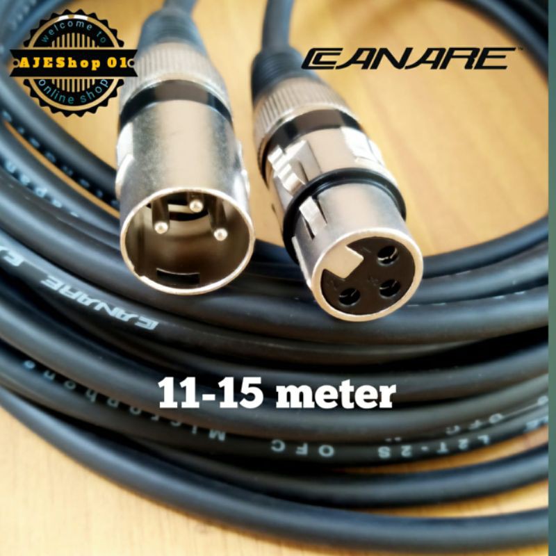 Kabel xlr male to female/jack canon 3 pin male to female 11 sampai 15 meter