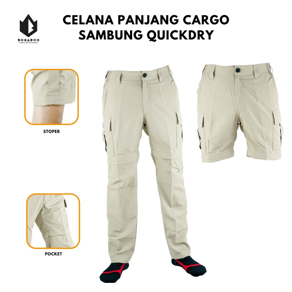 Celana Sambung - Celana Cargo - Celana Panjang Outdoor- celana quickdry sambung - celana pdl - celana cargo sambung