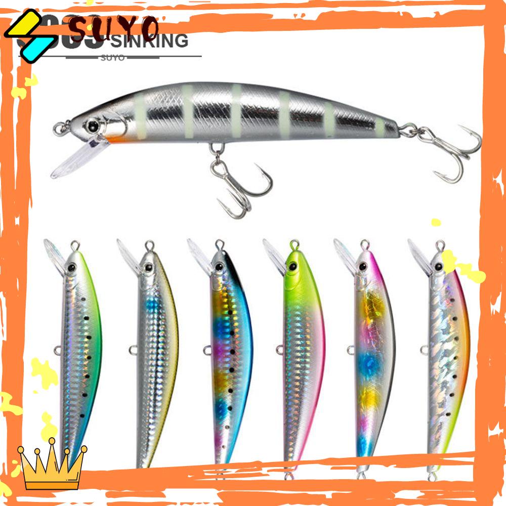 Suyo Umpan Pancing Minnow bass Motif Garis Ukuran 120mm / 40g