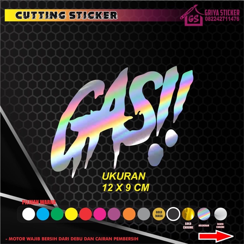 STICKER CUTTING - Stiker GAS motor stiker gas!!