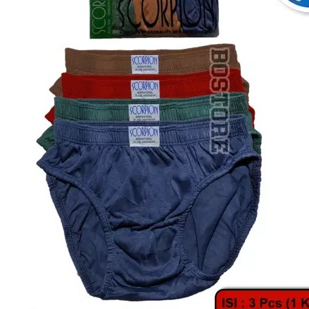 (3 Pcs) Celana Dalam SCORPION Pria Remaja Dewasa / Celana Dalam SCORPION - BOSTORE