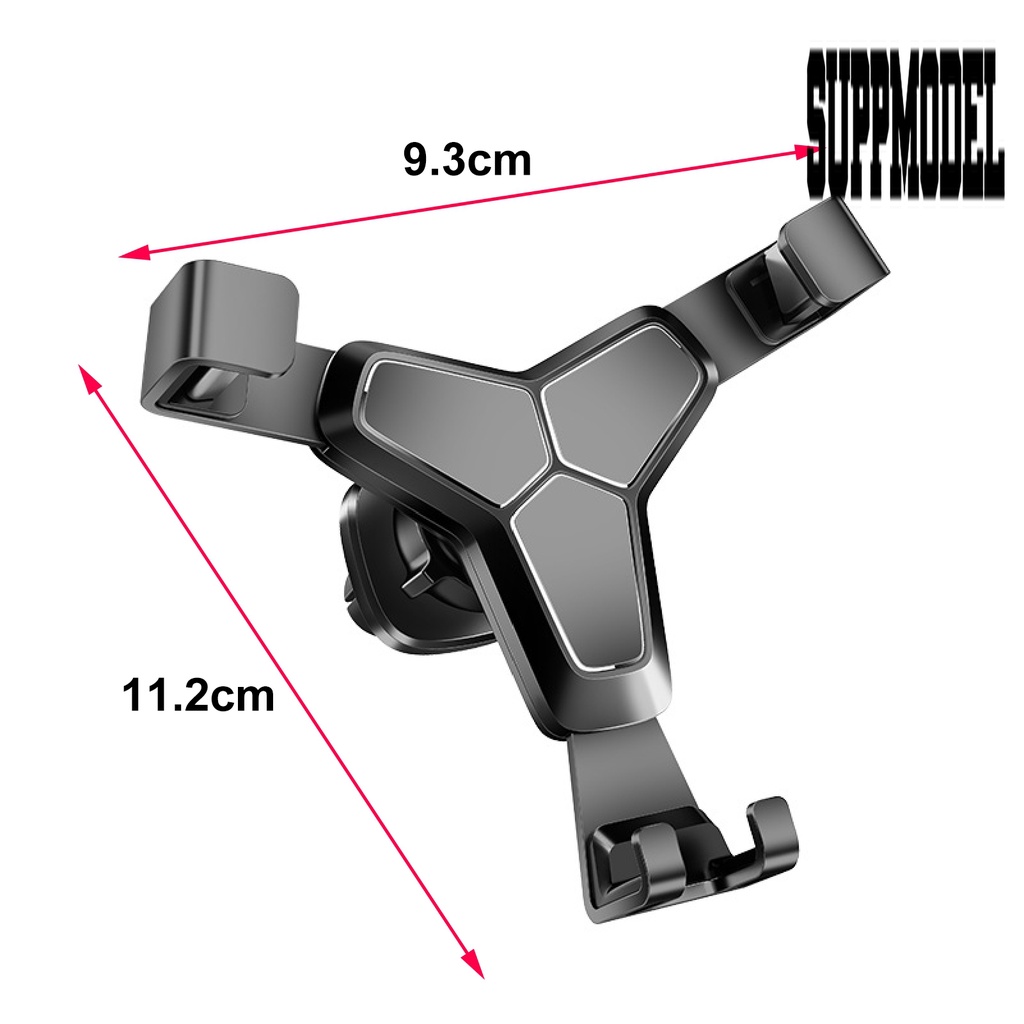 Stand Holder Handphone Gravitasi Warna Hitam Untuk Ventilasi Ac Mobil