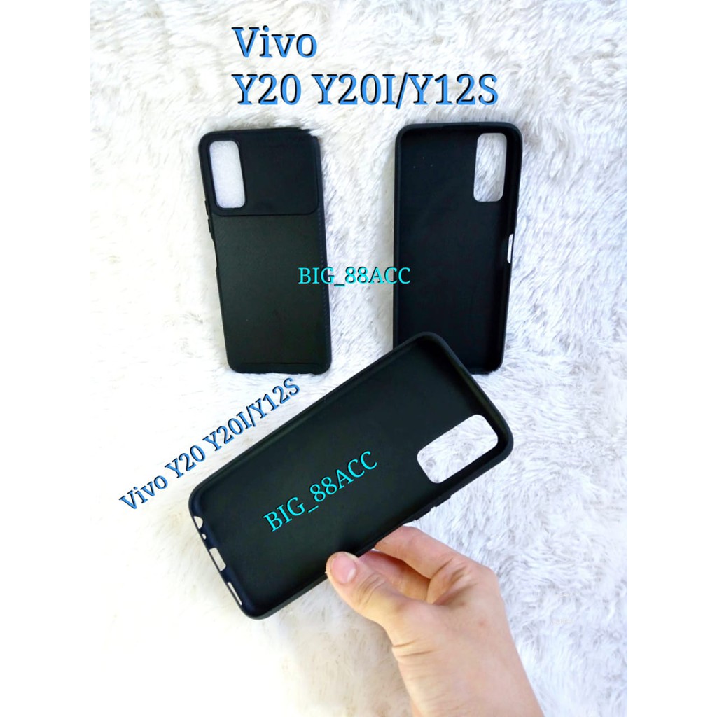 Soft Case Silicon Black Vivo Y20 Y20I Y12S