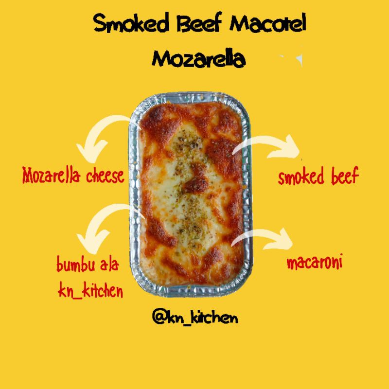 Smoked Beef Macaroni schotel + Mozarella 750ml
