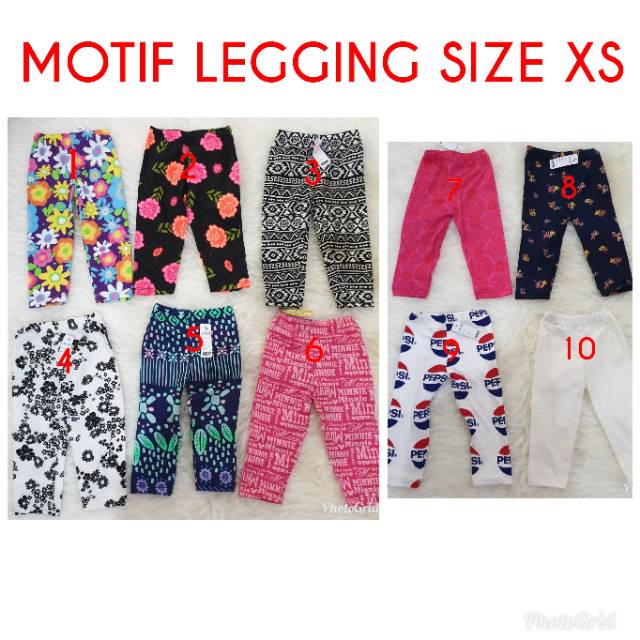 LEGGING ANAK MOTIF PANJANG BAHAN SPANDEX KATUN IMPORT ok  good quality