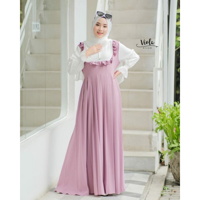 GAMIS NUNA DRESS BREND ORI VIOLA HIJAB√√√