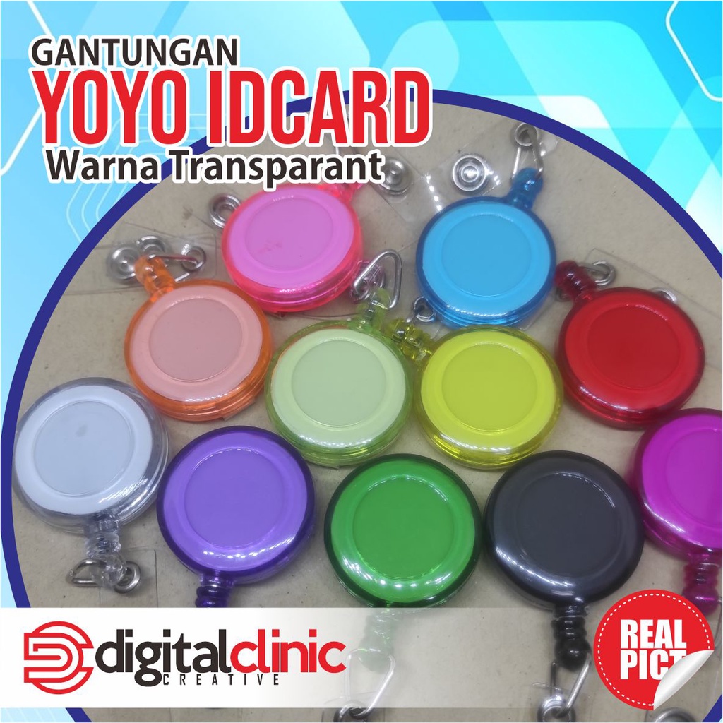 

YOYO ID CARD WARNA TRANSPARAN / HOLDER / GANTUNGAN TEMPAT ID CARD