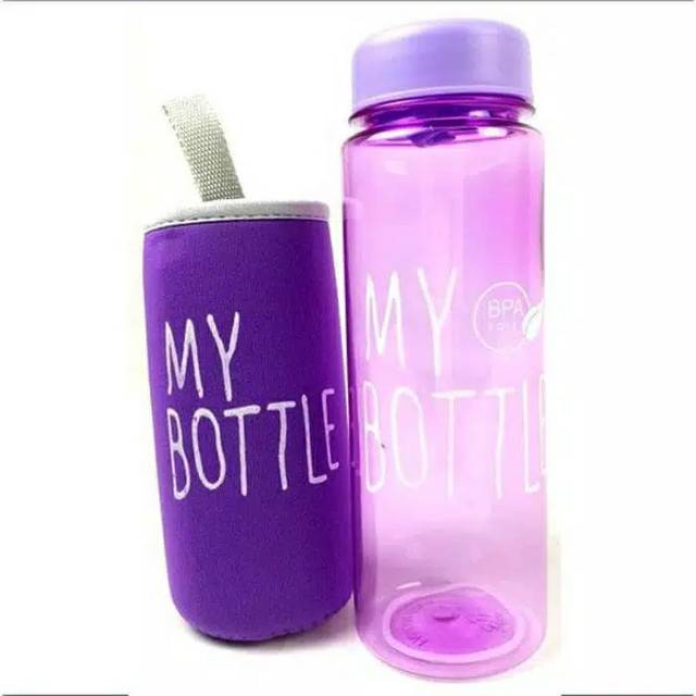 MY BOTTLE Transparan Infuser water PLUS SARUNG BUSA BPA FREE