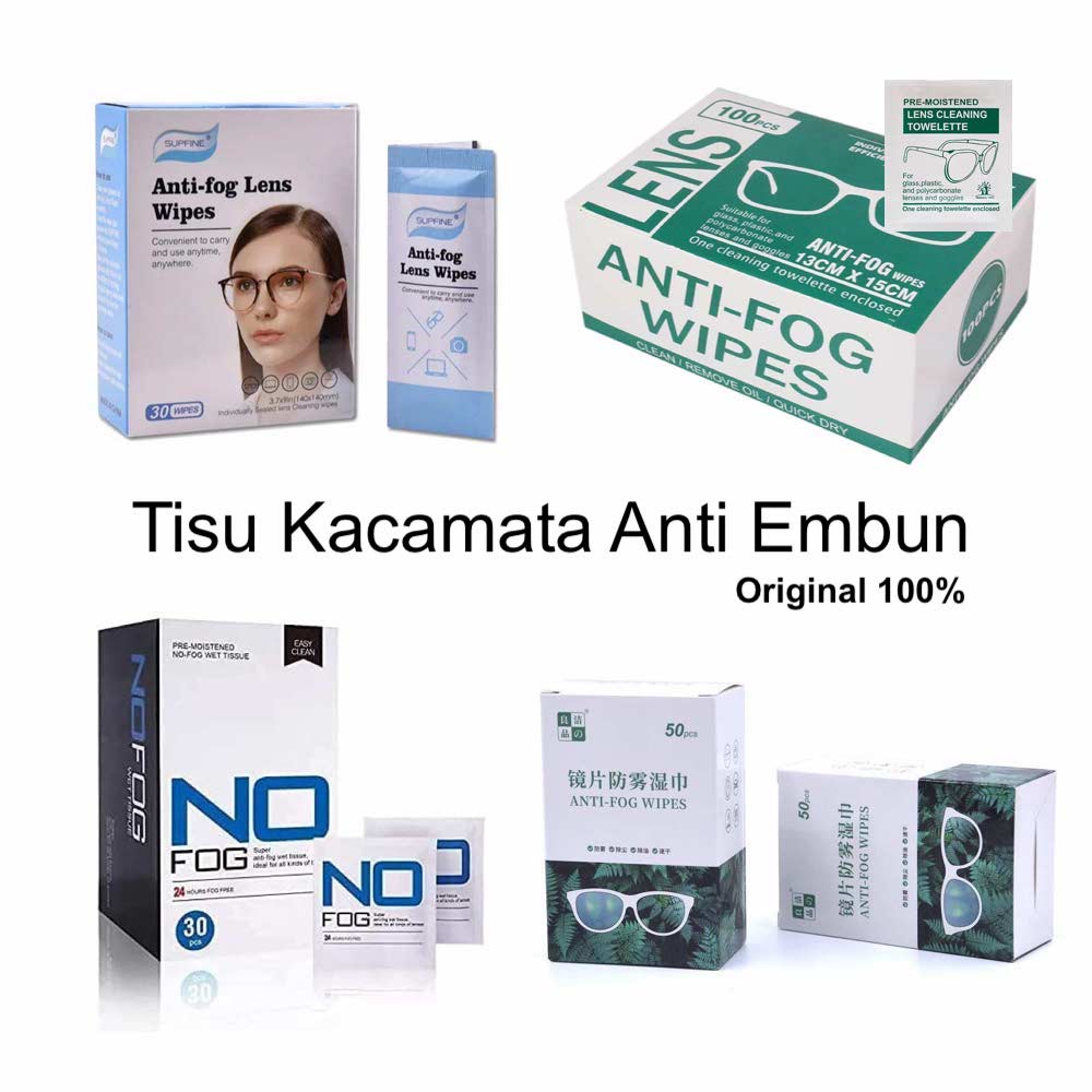 1 Pcs Tisu Anti Fog / Embun Lensa Kacamata &amp; Kamera - Fog Wipes Glasses Cleansing Wipes ( Group )