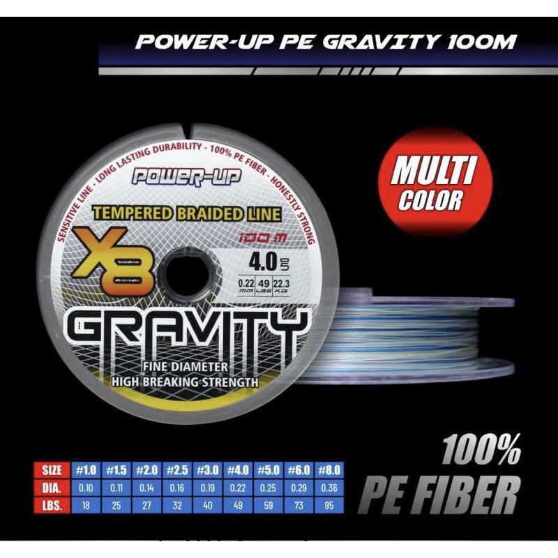 Pe Power Up(From Duraking) Gravity X8 100% Pe Fiber