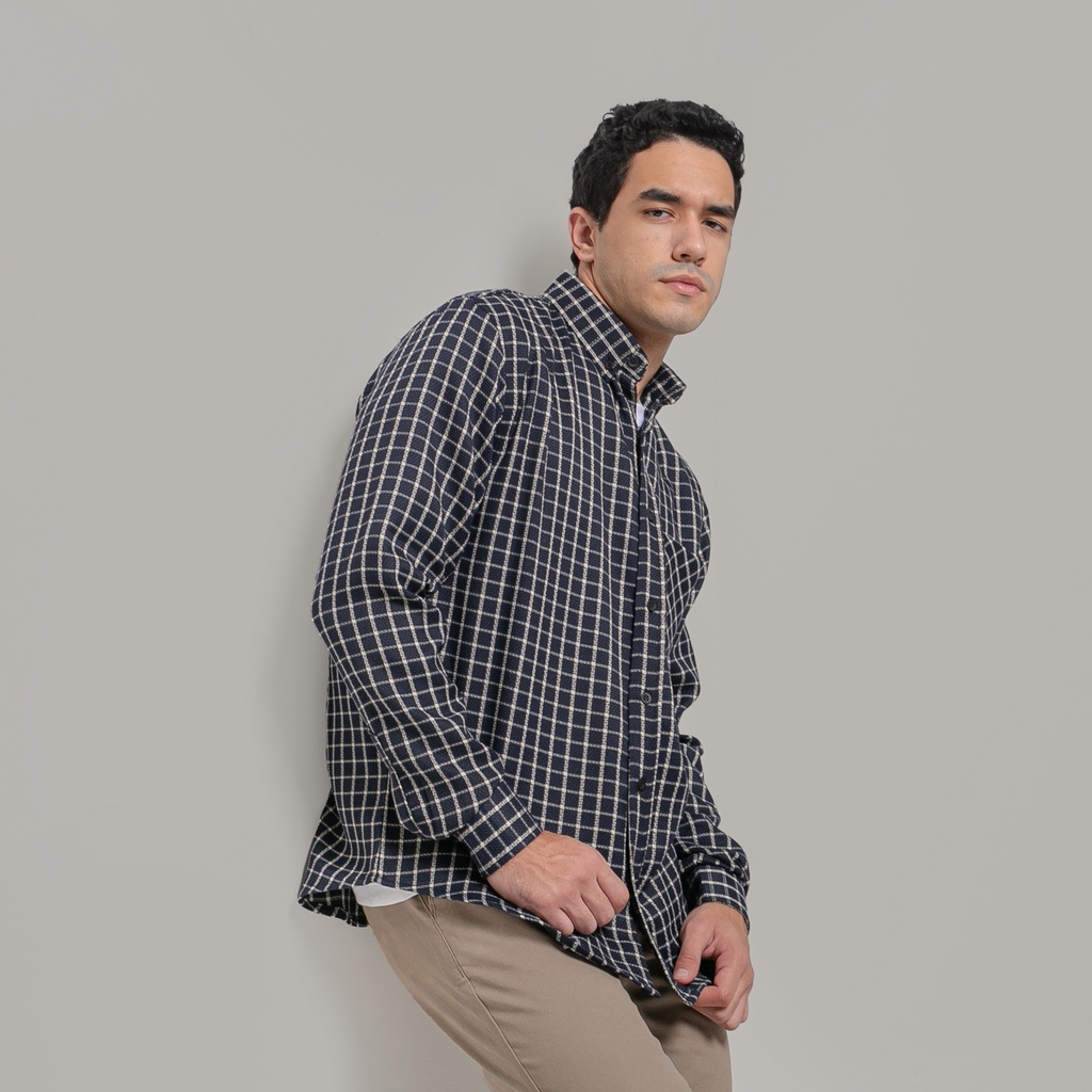 ORCA Brooks Basic Shirt Navy Checkered