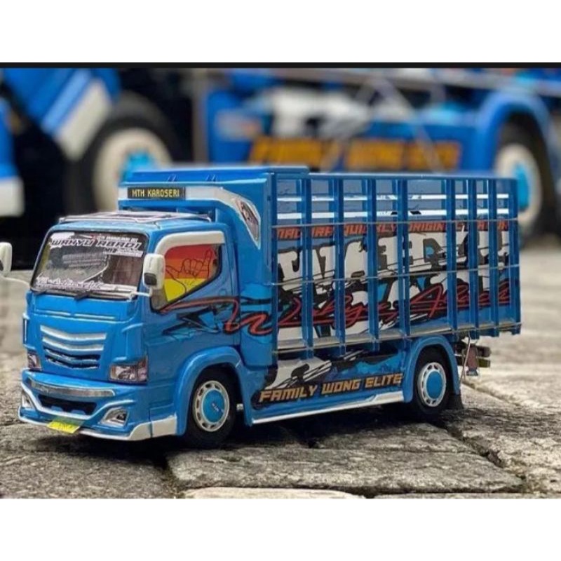 miniatur truk oleng kayu wahyu abadi full variasi mobil oleng truk oleng murah