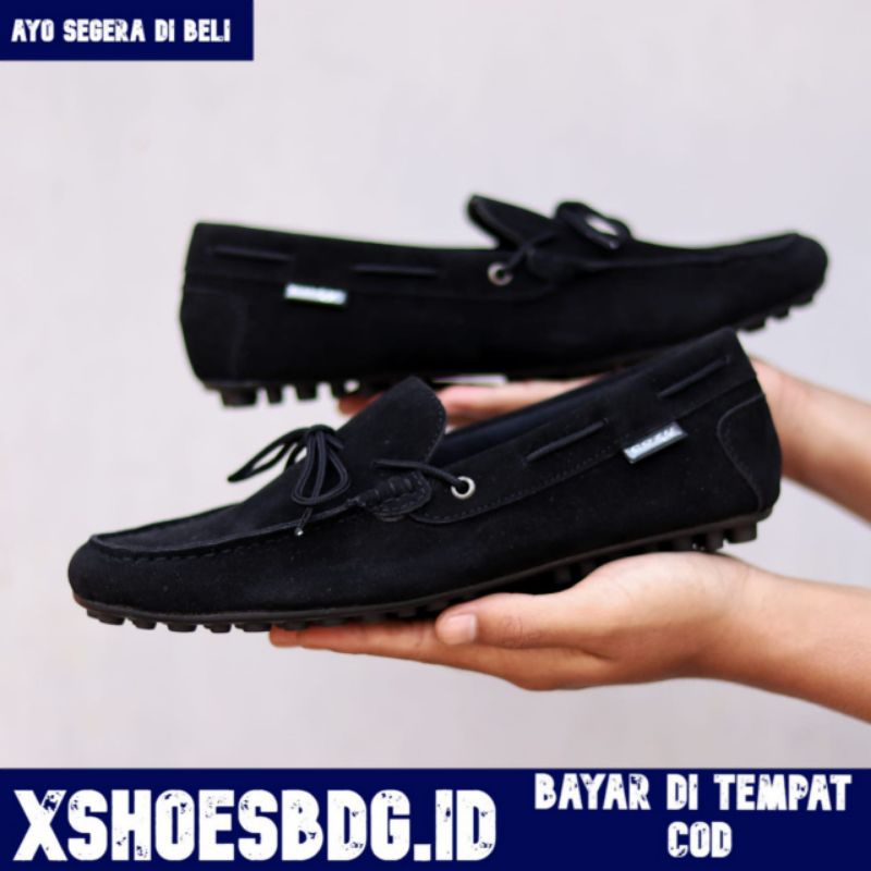 GMOZ TONE 01 BLACK SLIP ON PRIA KASUAL BS157 BS158 BS159 BS160 BS161 BS16 Slip On Pria Hitam