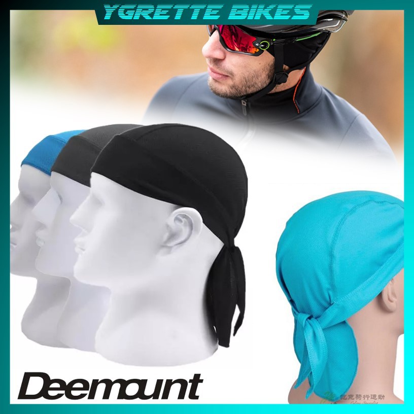 YGRETTE - Deemount Bandana Sepeda Headband Cycling Sports Cap Quick Dry - HDW-003 - Black