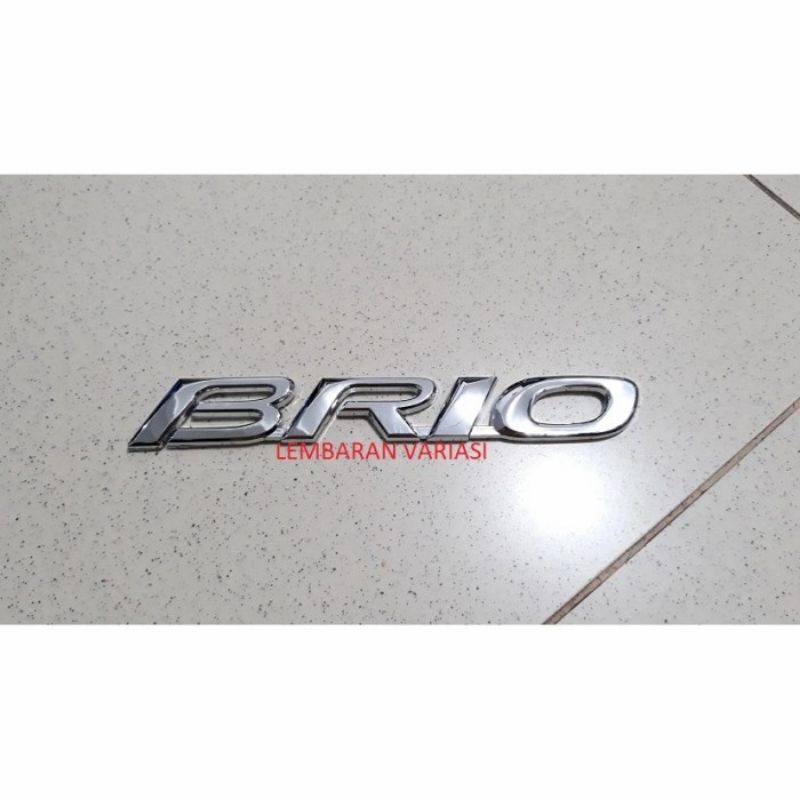 Emblem - Logo Tulisan BRIO Chrome