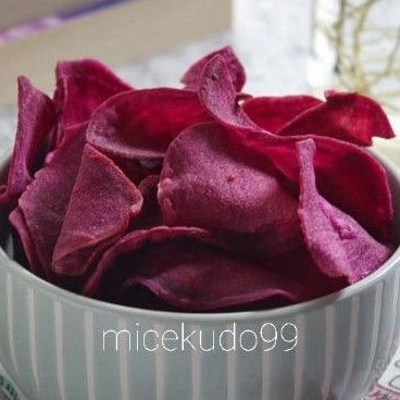 

KERIPIK TARO UBI UNGU / PURPLE SWEET POTATO CHIPS / KRIPIK SNACK CAMILAN