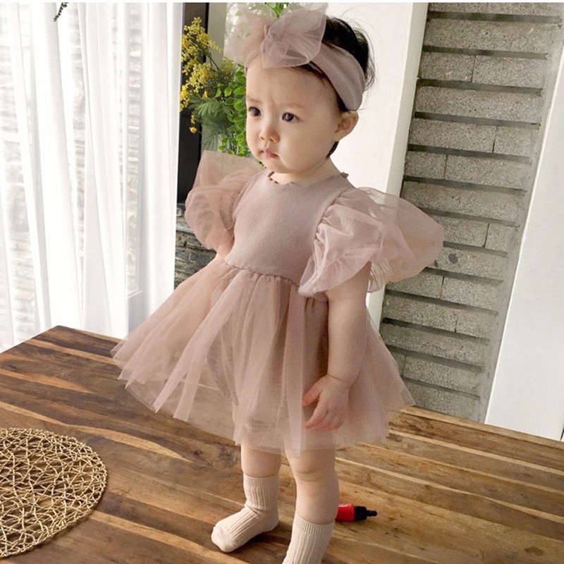 Mona romper bayi perempuan/dress pesta bayi